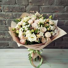 Букет цветов из:  Альстромерии, Розы и Хризантемы в Юрюзани