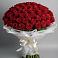 Букет 101 Красная роза Блэк Мэджик в Юрюзани