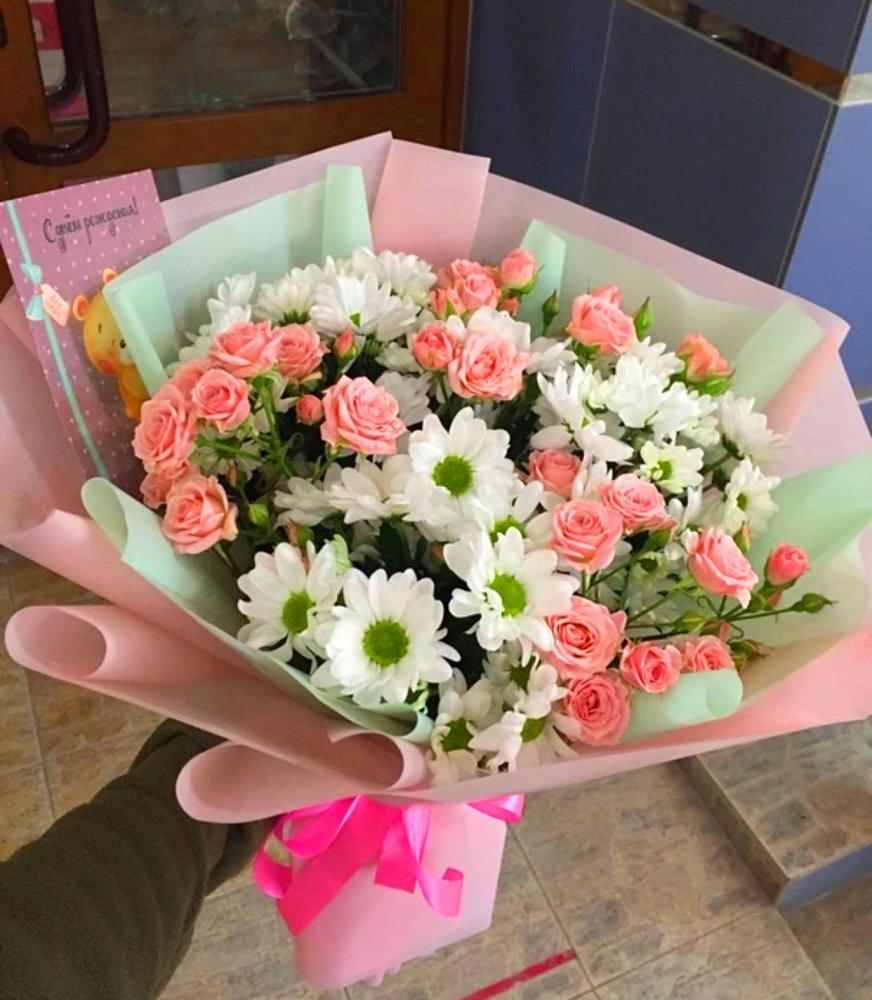 Букет цветов из: Розы и Хризантемы в Юрюзани