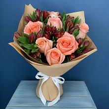 Букет цветов из:  Розы и Альстромерии в Юрюзани