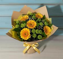 Букет цветов из:  Герберы и Хризантемы #REPLACE_PRED# Юрюзани