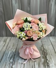 Букет цветов из:  Гвоздики, Розы и Хризантемы в Юрюзани