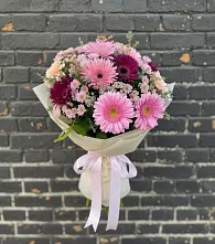 Букет цветов из:  Герберы и Хризантемы в Юрюзани