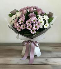 Букет цветов из:  Хризантемы и Розы в Юрюзани