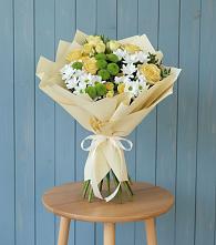 Букет цветов из:  Хризантемы и Розы #REPLACE_PRED# Юрюзани