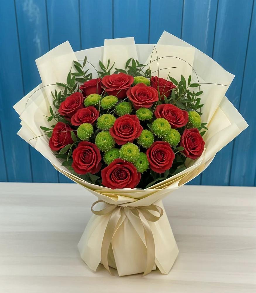 Букет цветов из: Розы и Хризантемы в Юрюзани